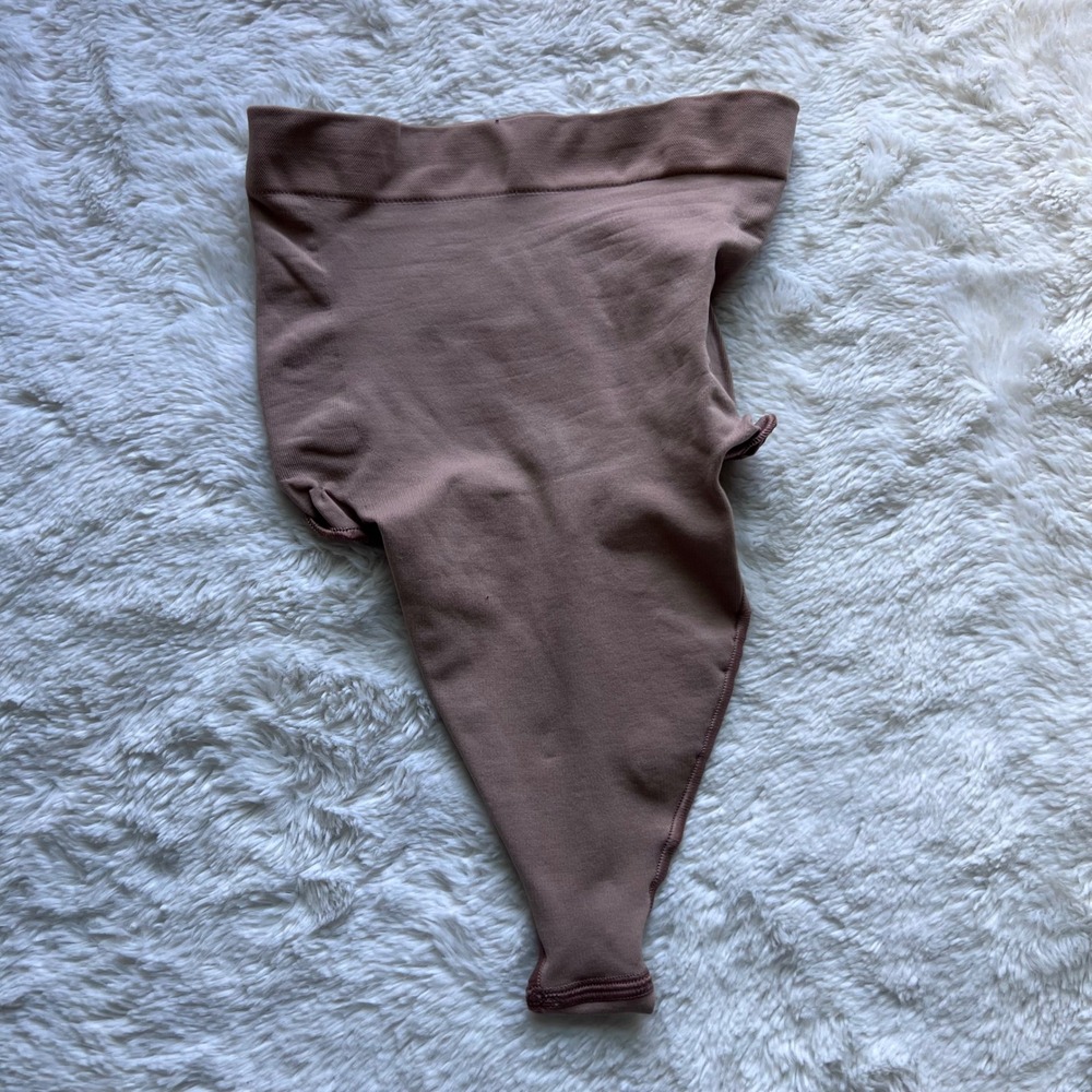 SKIMS Core Control Thong Umber Brown High Waisted Seamless Shapewear XS NWOT